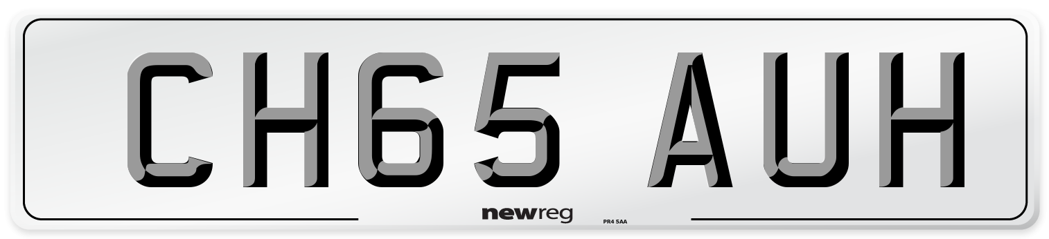 CH65 AUH Number Plate from New Reg